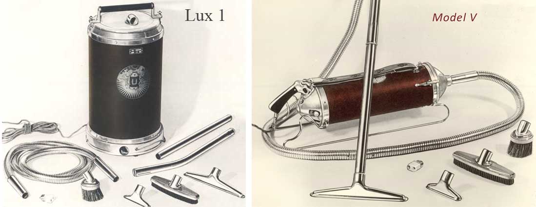 Первые пылесосы Lux 1 и Model V