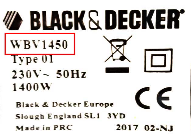 модель пылесоса Black&Decker